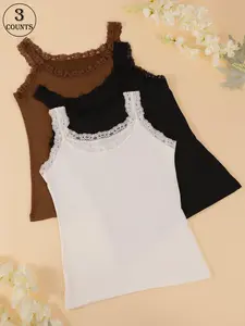 6 pieces women comfortable lace strap shapewear high elasticity tank top seamless body shaping fashionhack