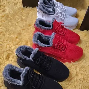 Women's Plus-Size Warm Fleece-Lined Sneakers, Casual Shoes for Fall & Winter, Comfortable for Indoor and Outdoor Wear, Winter Shoes