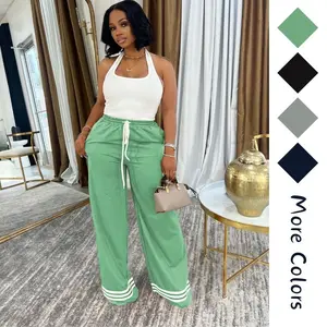 Wide Leg Sweatpants for Women High Waisted Drawstring Casual Loose Long Pants with Pockets