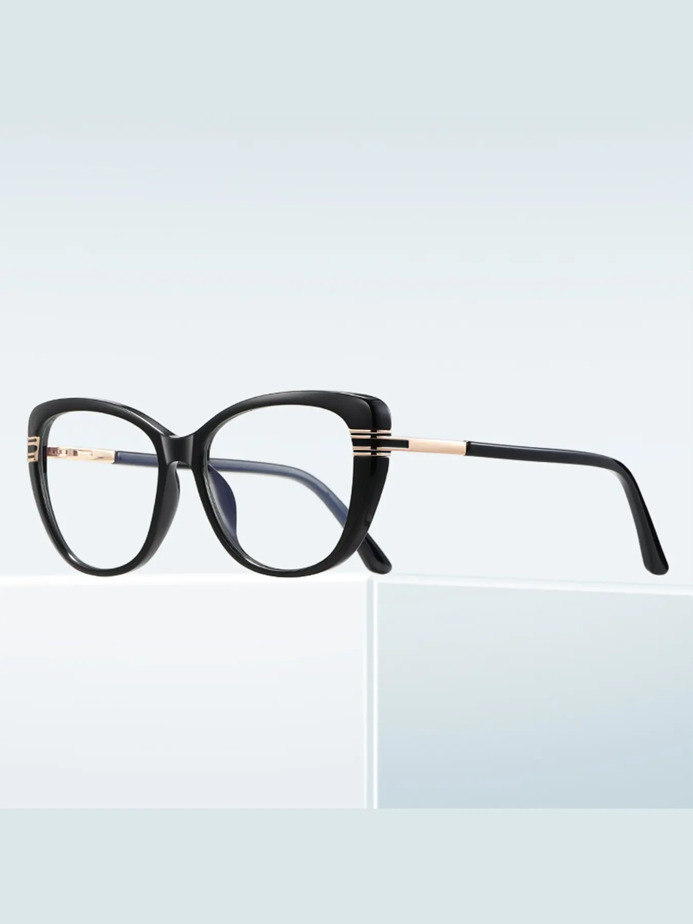 Ladies' fashionable anti blue light TR90 glasses, cat eye glasses, anti computer radiation, suitable for daily wearing as student glasses