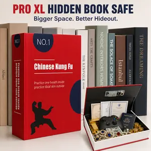 Hidden Book Safe Pro XL Dictionary Secret Storage Box with 3-Digit Combination Lock for Cash, Jewelry, Valuables, Home & Office Money Box Vault Safe Box Safe Deposit Box,Gift for Men & Dad(10.47" x 7.87" x 2.6")