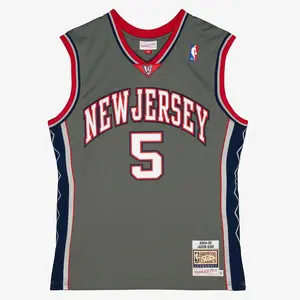 Jason Kidd New Jersey Nets 2004-05 Gray Authentic Jersey
