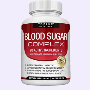 Blood Sugar Complex Supplement - Supports Healthy Blood Sugar Levels Already Within Normal Range All Natural with Cinnamon, Bitter Melon, Chromium, Mulberry, Alpha Lipoic Acid, Non-GMO, 60 Capsules