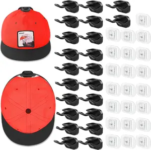 22 Pack Adhesive Hat Hooks for Wall, Strong Hat Rack for Baseball Caps, Minimalist Hat Organizer Display for Home Decor , Hat Hold Hanger for Wall