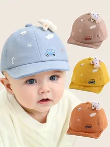 Baby Hat Spring Autumn Thin Soft Brim Baseball Cap, Star Cap, Soft Dome Cap, Cute Adorable Infant Sun Protection Hat, Fashionable Toddler Outdoors Play Hat, 3-12 Months