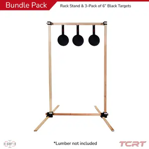 TCRT Starter Pack – Rack Stand & 3-Pack of 6” Black Targets