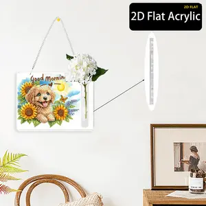2D FLAT2D Flat Acrylic Decorative Wall Tube Vase Special Shape Hanging Diamond Art Kits Diamond Painting Hanging Ornament Window Hanging ADiamond Painting Kit is Suitable for Decorations. Create Unique DIY Handicrafts, Making Gifts Distinctive and Unique!