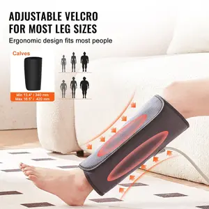 Christmas present Leg Massager with Heat, Air Compression Calf Massager with 3 Modes & 3 Intensities, 2 Heating Levels, Calf Wraps Massager with Handheld Controller for Leg Circulation and Swelling Pain Relief