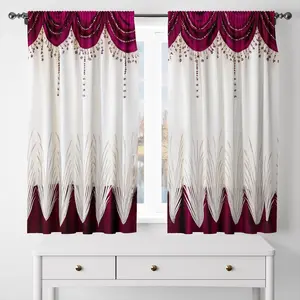 Geometric Pattern Curtain, Modern Simple Window Curtain, Home Decorative Curtain for Living Room Bedroom Office