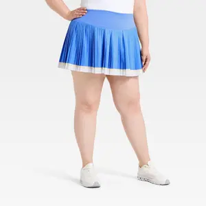 Women's Woven High-Rise Pleated Skort - All In Motion Blue 2X