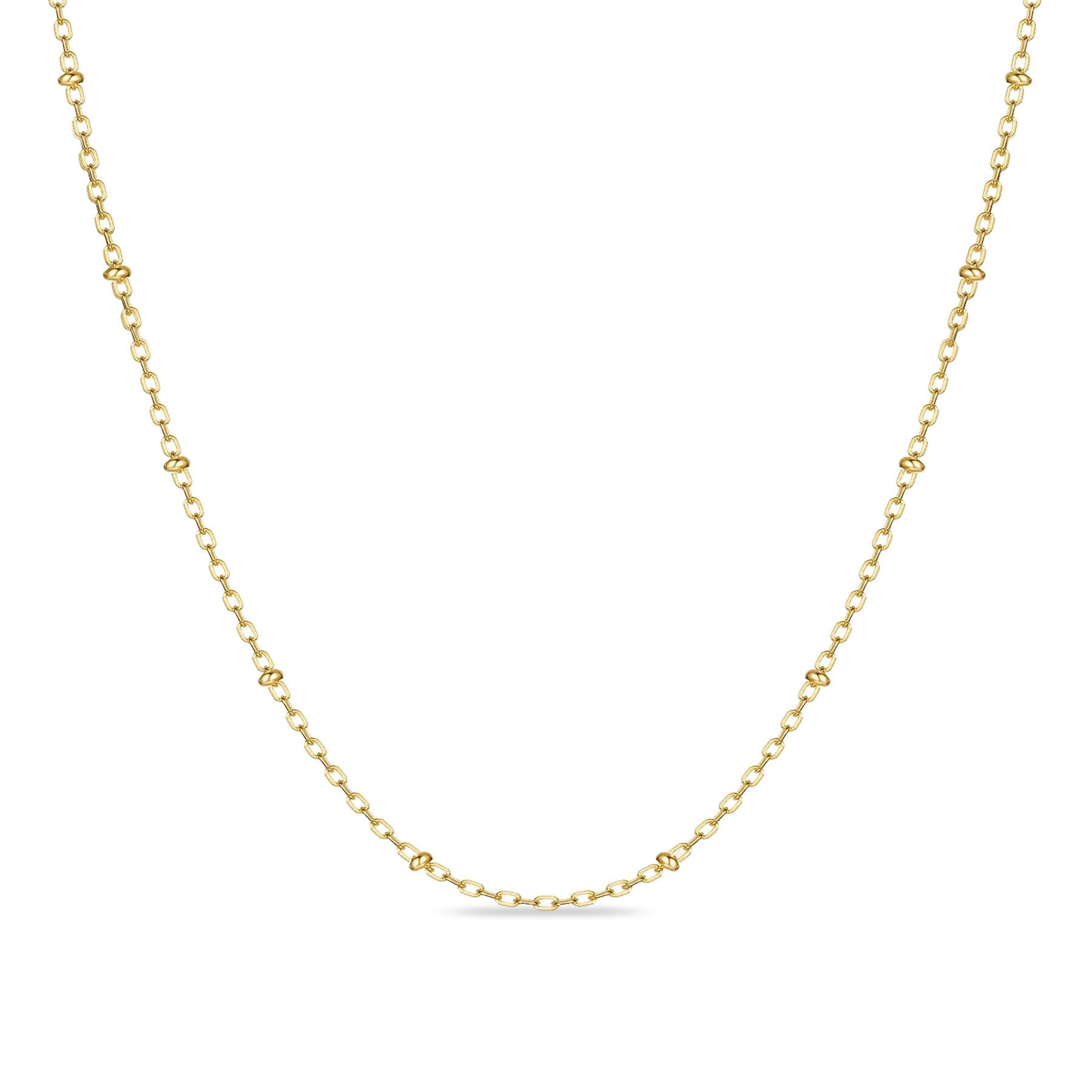 PASCAL Bead Clavicle Chain Necklace 1.5mm for Women & Men Minimalist Jewelry for Everyday Wear