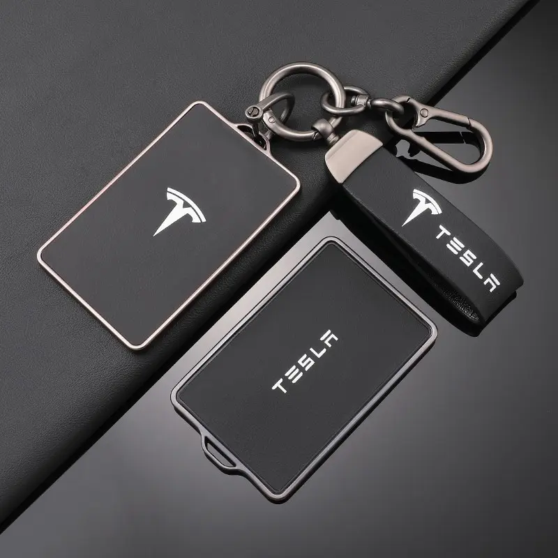 Tpu Leather Car NFC Key Case Shell Cover Fob for Tesla Model 3 Model S Model X Model Y, Keyless Protector Holder, Auto Accessories, Car Key Accessory