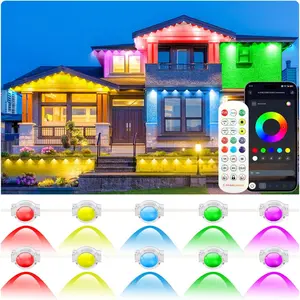 Permanent Outdoor Lights for House, 300FT RGB LED Eave Lights with APP/Remote Control, Music Sync & DIY Scenes, IP67 Waterproof Outdoor House Light for Christmas, Halloween, Party, Holiday, Daily