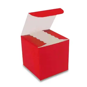 2in. x 2in. x 2in. Red Gloss Gift Boxes - 20 Pack (413010) - Holiday Treat Boxes, Christmas Gift Boxes