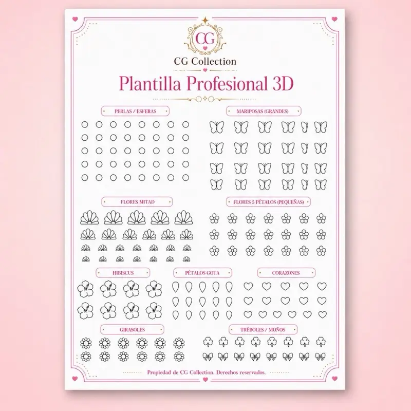 Collection Nails Professional Nail Art Practice Template for Acrylic 3D Designs and Patterns