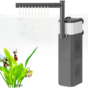 20W Large Powerful 3-in-1 Adjustable Aquarium Filter for 40-80Gal Fish Tank, Submersible Water Filter with Biochemical Sponges for Fish Turtle, Filtration Oxygenation Water Cycle