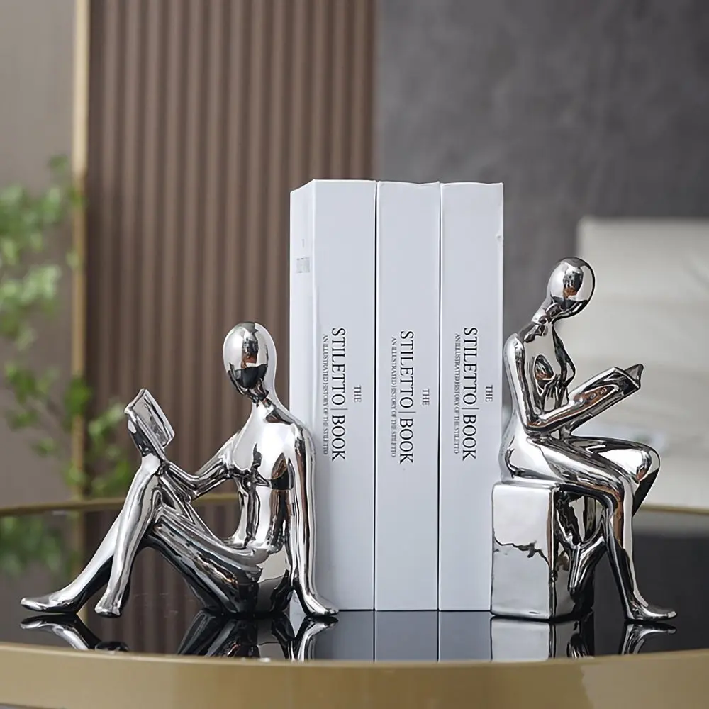 Modern Couple Reading Bookends