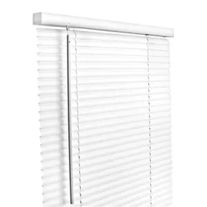 Living Accents  Vinyl 1 in. Mini-Blinds, 23 x 42 in. White Cordless