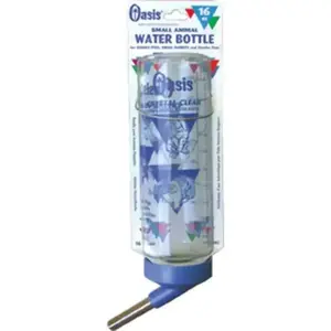 Oasis Crystal Clear Water Bottle for Small Animals Clear 16 oz
