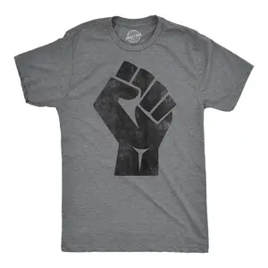 Mens Resist Fist Funny Pride Revolution Cool United Stand Together T shirt Mens Funny T Shirts Cool Vintage Fashion T-Shirt Gift Classic Menswear Funny Political Short Sleeve Novelty Tees for Guys Dark Grey
