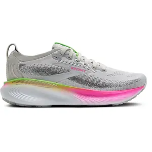 Brooks Women's Adrenaline GTS 25 Running Shoes Grey Bright Pink Comfortable Durable for Daily Use & Versatile Performance