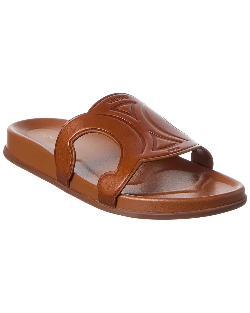 CELINE Logo Leather Sandal