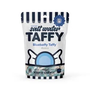 Taffy Shop, Bluebaffy Taffy, Blueberry Salt Water Taffy - Gourmet Soft, Sweet & Chewy Candy