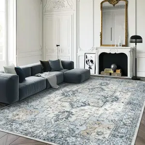Non Slip Area Rug for Living Room, Entryway, Bedroom, Kitchen and Corridor - Lightweight Mat, Machine Washable Low Pile Rugs