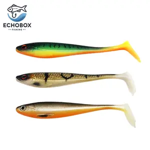 EchoBox Pro Forage-Specific Paddle Tail Soft Plastic Swimbait 7-Pack Fishing Lures | Match the Hatch Colors – 4” Finesse Lures Lifelike Action for Bass & Walley