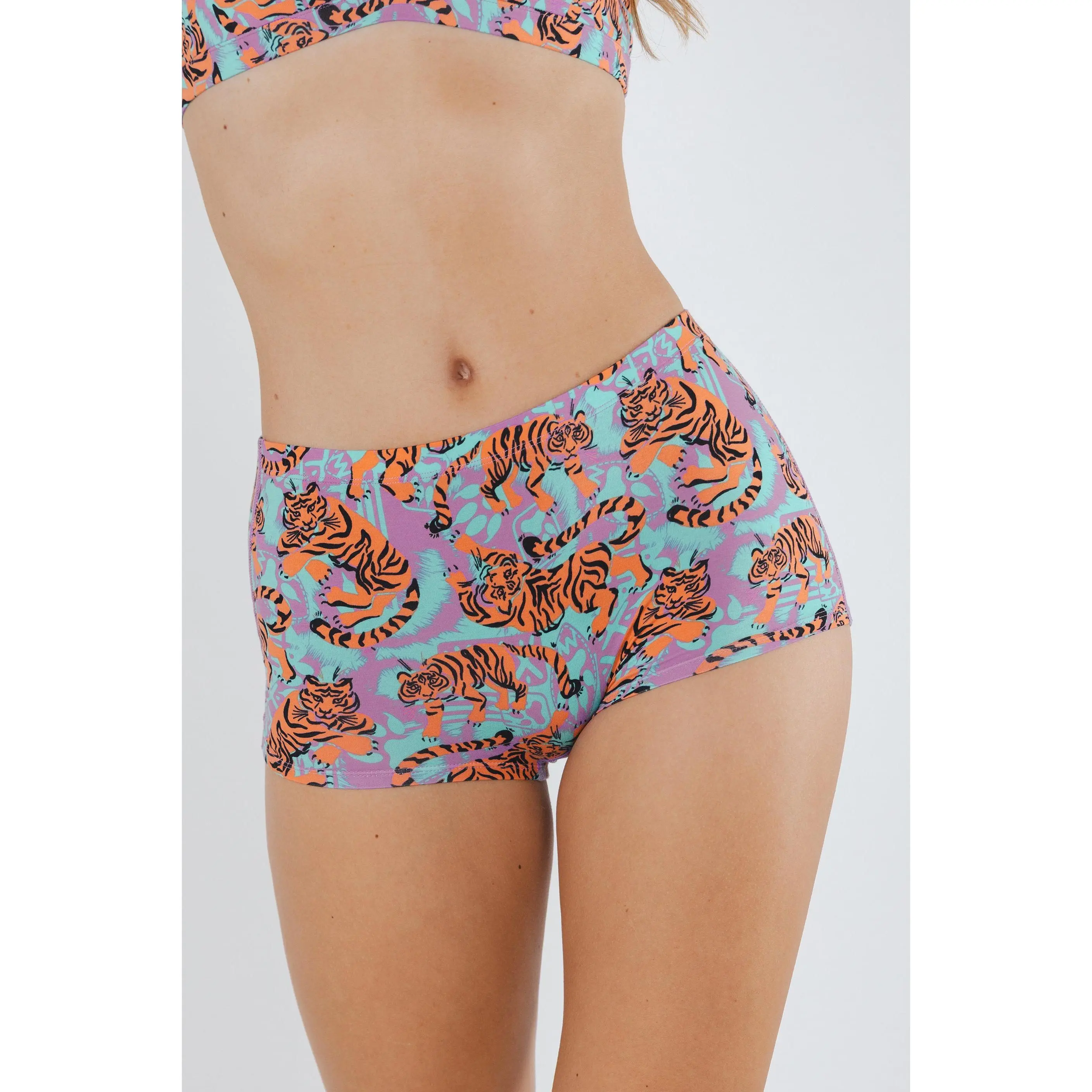 The Go Get 'Em | Shinesty Abstract Tigers Modal Boyshort Underwear