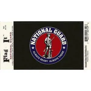 National Guard Sticker - U.S. Vinyl Car Decal 2.5" x 4" - Always Ready Always There Design - Not Sure Attribute
