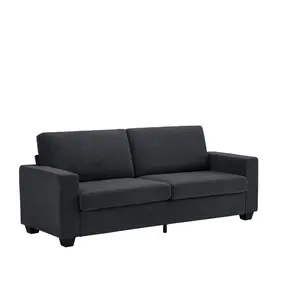 Garvee 83 Inch Corduroy Loveseat Sofa Couch for Living Room - Deep Seat, Wide Armrests, Removable Washable Cover - Cozy Modern Furniture for Small Spaces, Bedroom, Apartment, Office, Grey