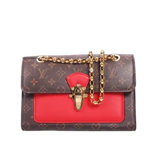 Pre-owned Louis Vuitton Coated Canvas Crossbody Bags Victoire Brown Monogram 73433779