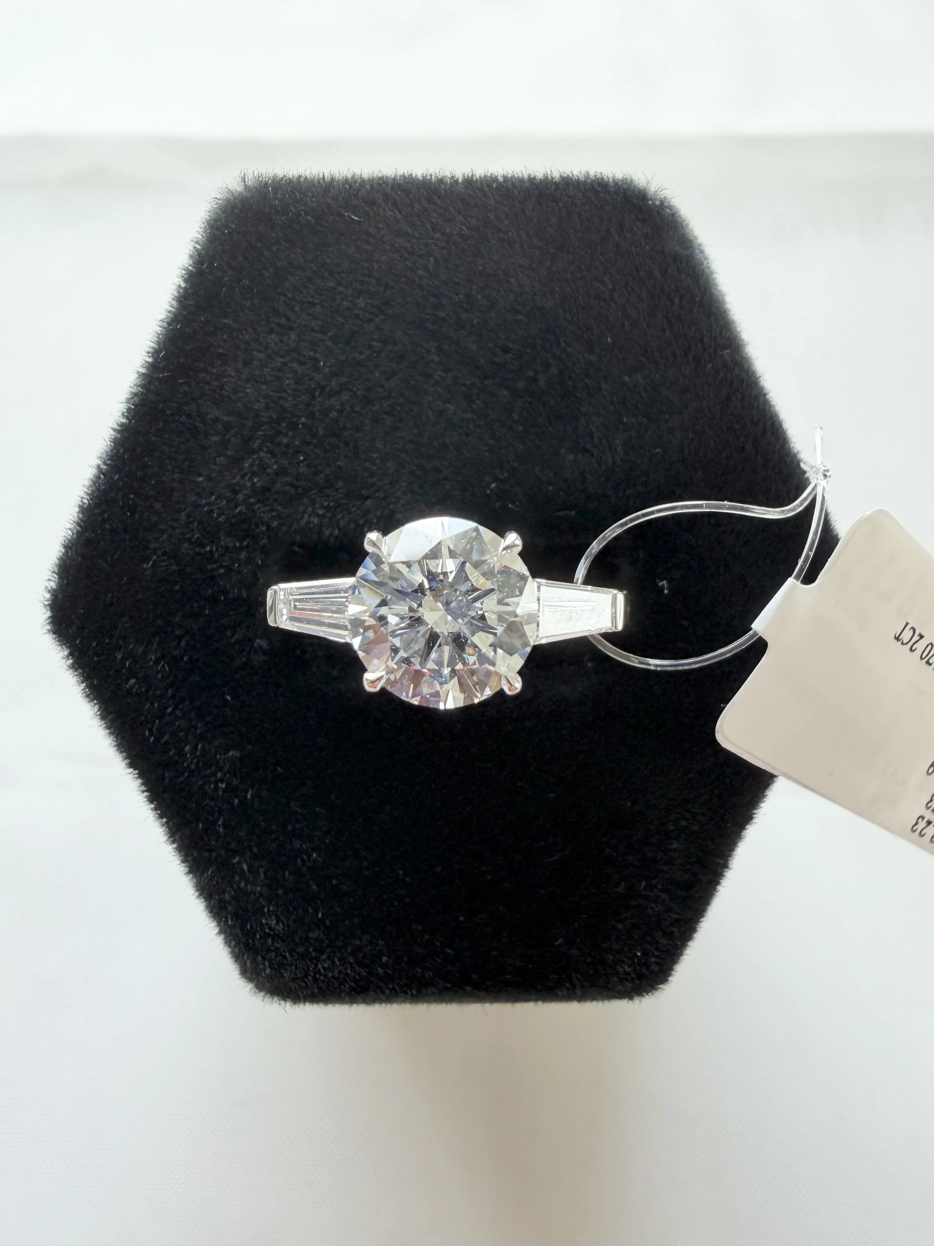 Certified Lab Grown Diamond 3 stone Engagement Ring in 14K White Gold