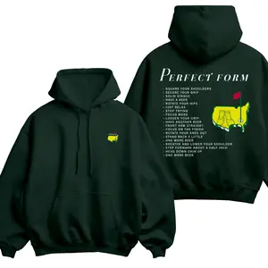 Perfect Form Golf Hoodie, 2025 Masters Tournament Graphic Tee For Men Women, Funny Beer Quote Design Pullover, Menswear Womenswear Outfit