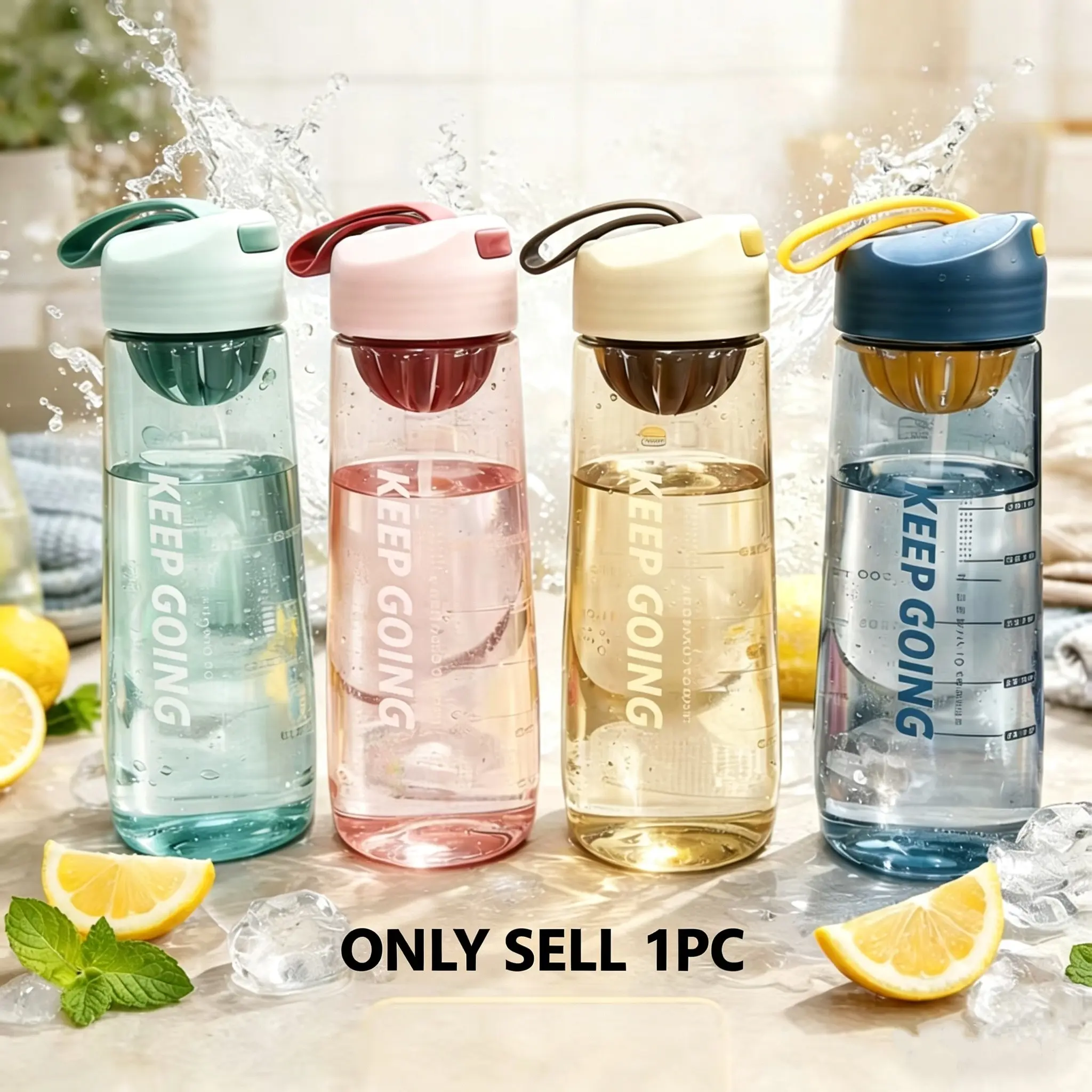 550ML Large Capacity Sports Water Bottle with Handle, Plastic Material, Portable Design, Durable Material, Portable Fitness Cup, Convenient Drinking Jug, Reusable Water Bottle, Travel Water Bottle, Workout Water Bottle