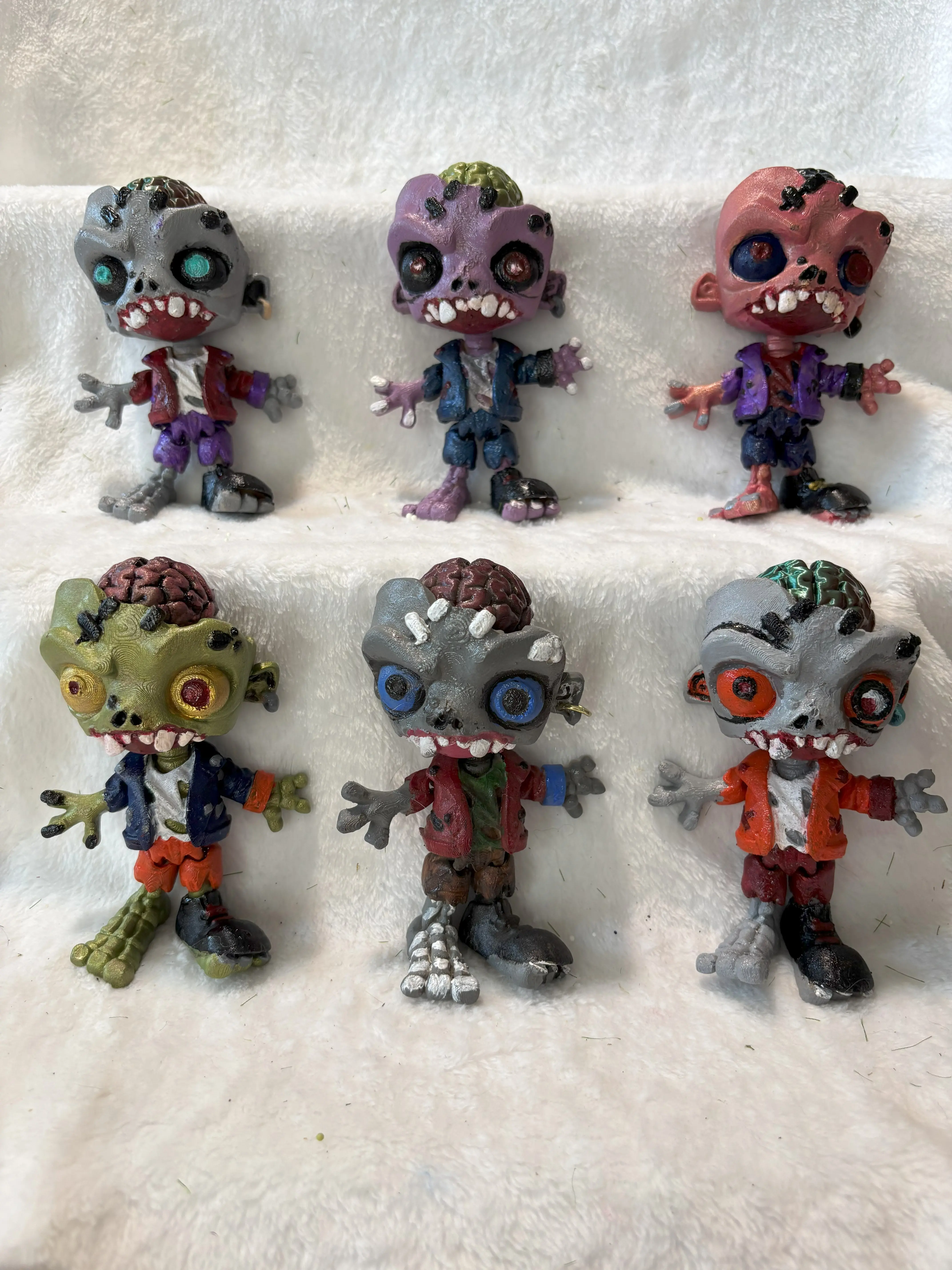 3d printed hand painted zombie creepy dolls