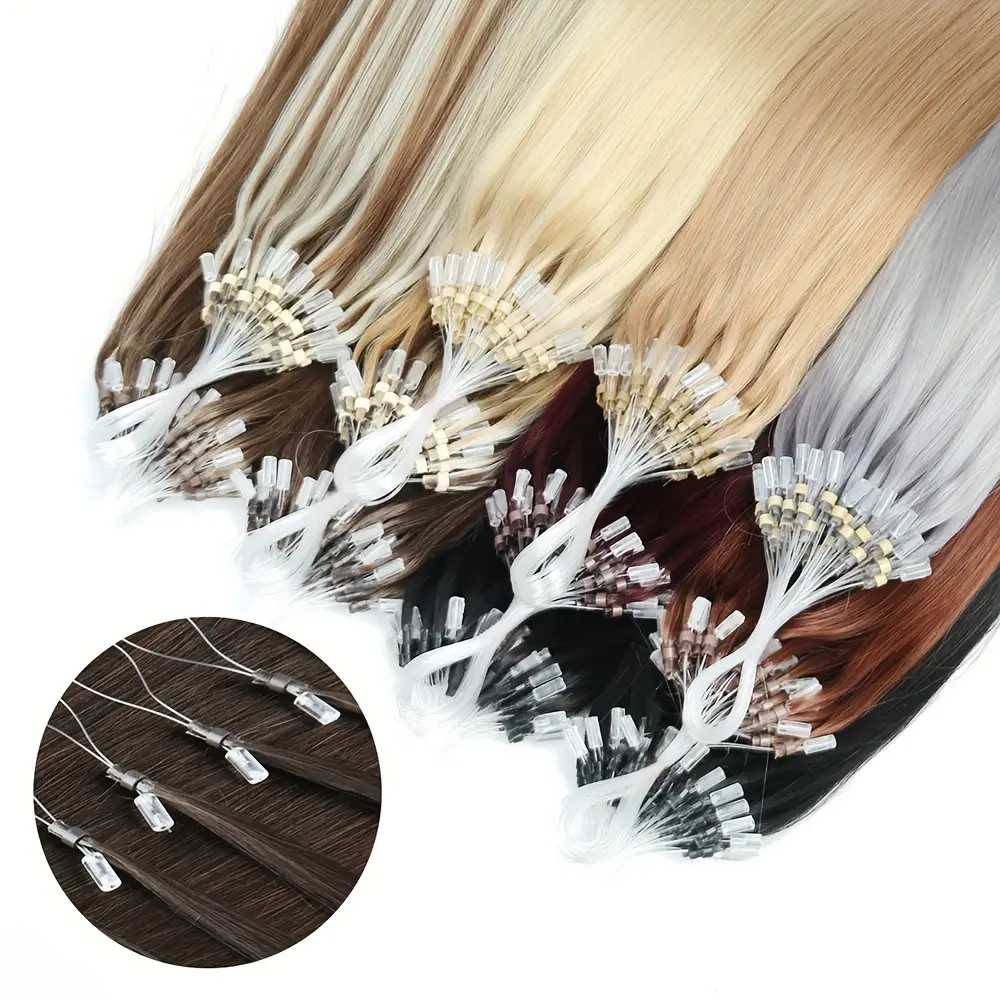 Wholesale 2025 Arrived 50 Strands Microlink Human Hair # 2 Light Brown 14-24 Inch - Microwaveable, Pre-Looped, Seamless Micro Loop Extensions, Silky Straight, Invisible Bead System for Women, Natural Appearance, DNE