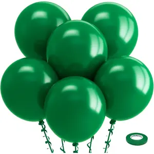 Green Balloons 18 Inch - 30 Pack Large Thick Dark Green Balloons Big Round Latex Balloons for Birthday Shower Wedding Party Decorations