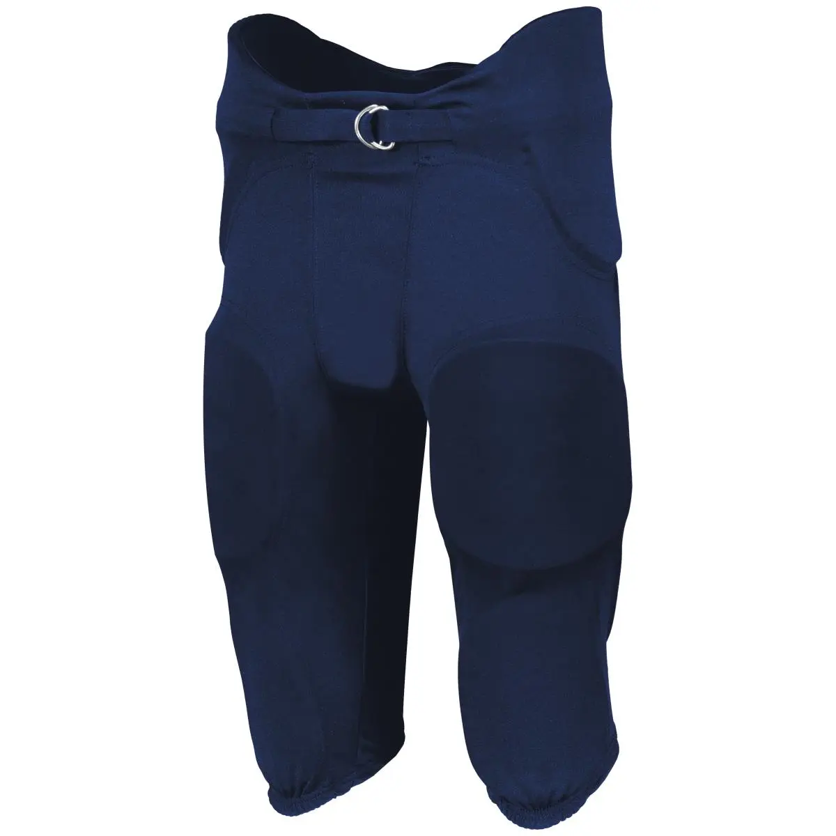Russell Adult Ventilated Hip & Spine Protection Football Fashion Pant - 7-Piece Integrated Pad Set, Contoured Knee Pads, 1-Inch Web Belt, Polyester, Navy, 2XL (Model F25PFM.NAV.2XL), Reinforced Thigh Pads