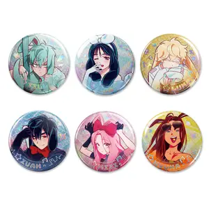 Alien Stage Rabbit Series Blind Box Holographic Button Pins, Official ALNST Anime Collectible Merch for Ita Bags