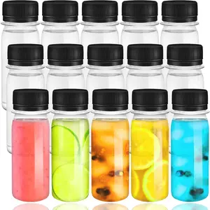 30 Pack 2 oz Plastic Shot Bottles with Caps,Mini Clear Ginger Shots Bottles,Plastic Juice Containers Small Clear Jar for Ginger,Juice,Sample,Whiskey with Funnels