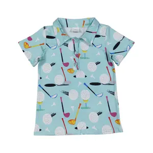 BT1234-Stylish & Comfy Boy's Short-Sleeve Golf Ball Polo Kids Boy Top