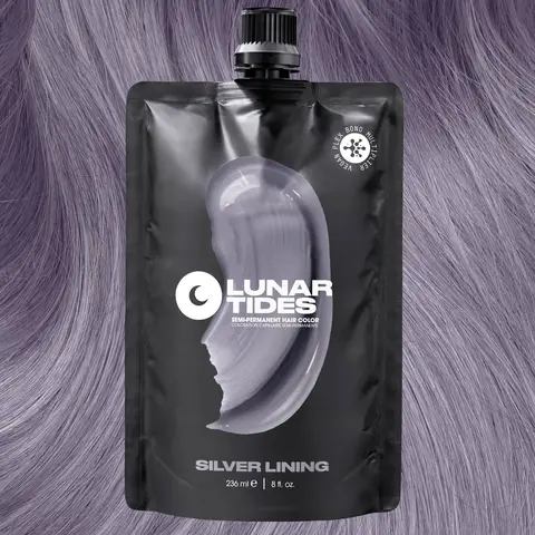 Lunar Tides Hair Color - Silver Lining Neutral Grey Semi-Permanent Hair Dye Vegan Cruelty-Free