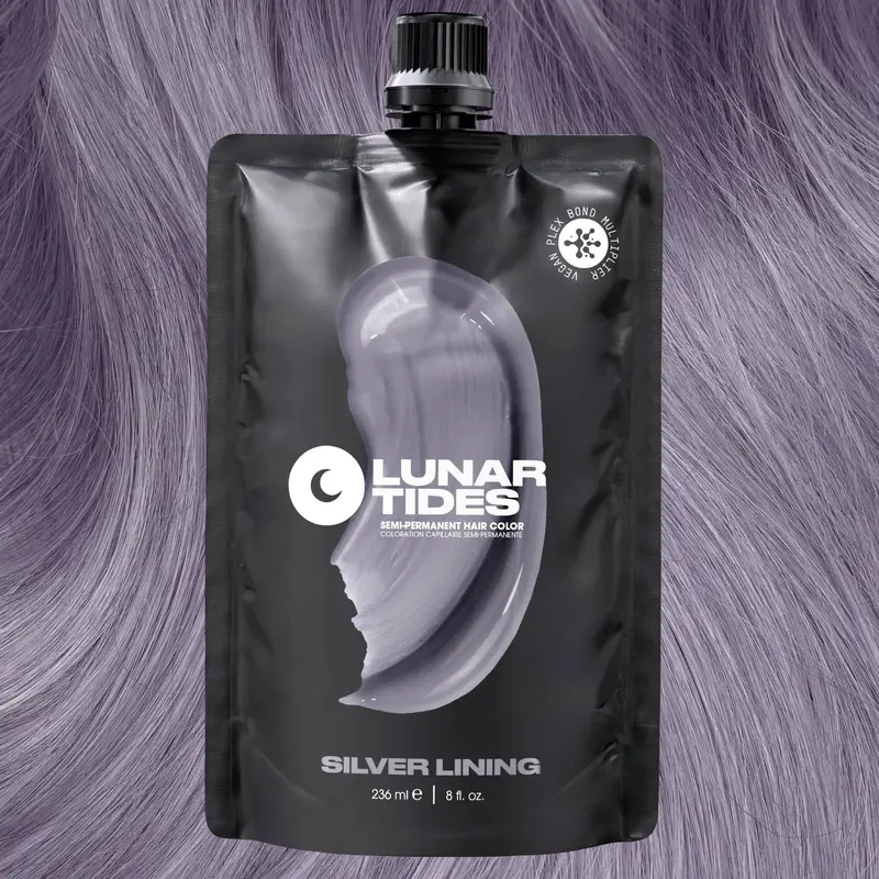 Lunar Tides Hair Color - Silver Lining Neutral Grey Semi-Permanent Hair Dye Vegan Cruelty-Free