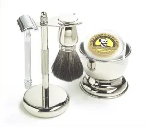 Colonel Ichabod Conk 5pc Chrome Safety Razor Shave Set Smooth Handle