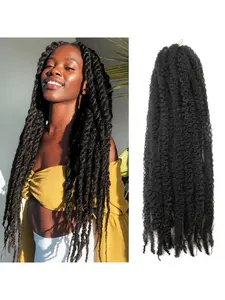 Twist Braiding Hair 24 Inch Cuban Twist Hair 8 Packs COCO Twist Hair Afro Kinky Crochet Hair Synthetic Braiding Hair Extensions for black women (24 Inch(Pack of 8),1B)