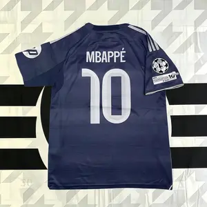 25 26 Away Black Fan Edition No. 10 Mbappé Short-Sleeve Jersey