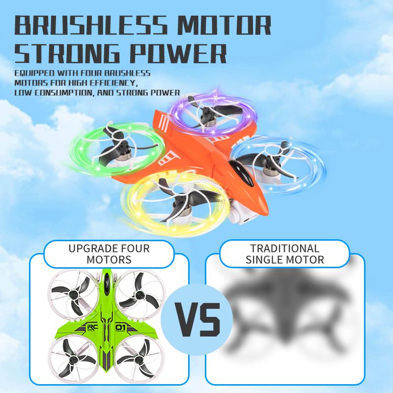 LED Light Stunt RC Quadcopter, Beginner-Friendly Drone Toy, Durable Remote Control Airplane, Perfect for Outdoor Entertainment and Gifting