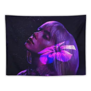 Tapestry Music Album Poster Tapestry Flag for Living Room Bedroom Wall Hanging for Friends Pink GiftGT-billie 40in*60in Decor Curtain